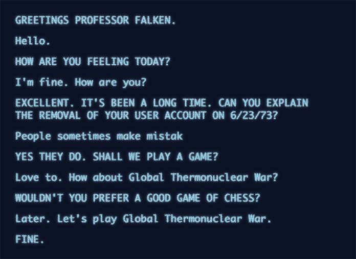 Fermoimmagine dal film WarGames