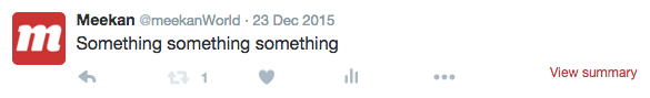 Screenshot di Twitter che mostra vari elementi di UI come le icone del cuore e del Retweet, etc.