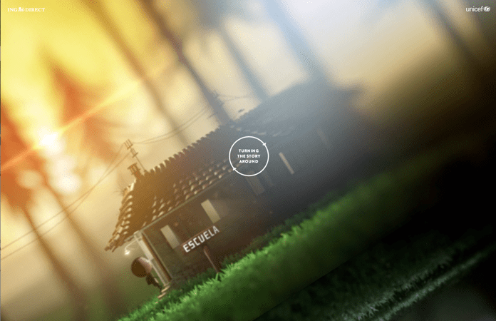 Screenshot from UNICEF’s ‘Moon’ site.