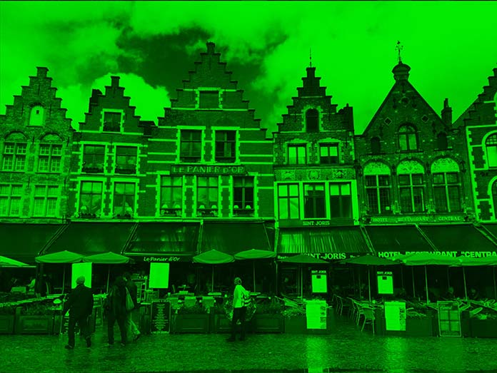 Photo showing what the addition of the “green” filter would look like